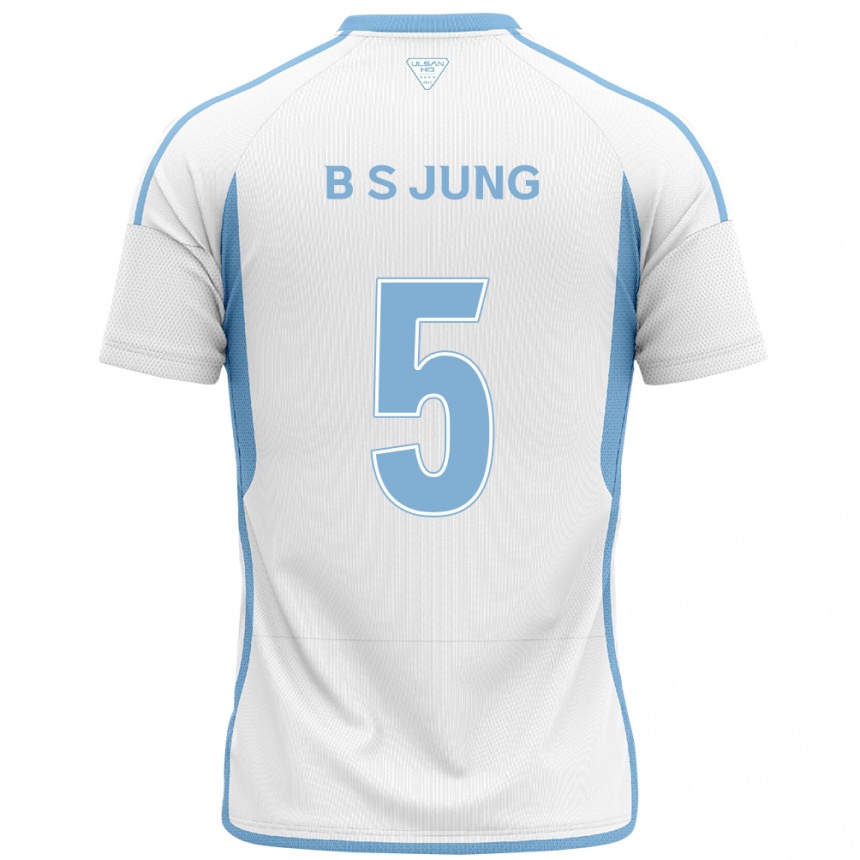 Hombre Fútbol Camiseta Seong-Bin Jung #5 Blanco Azul 2ª Equipación 2024/25 México