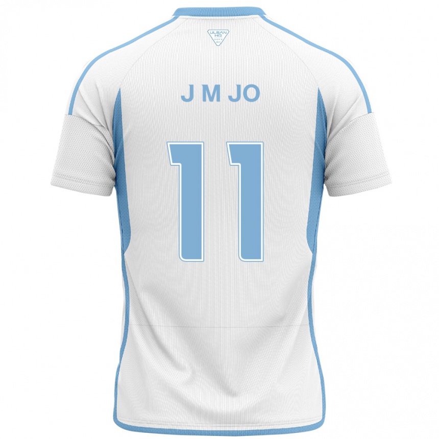 Hombre Fútbol Camiseta Min-Jae Jo #11 Blanco Azul 2ª Equipación 2024/25 México