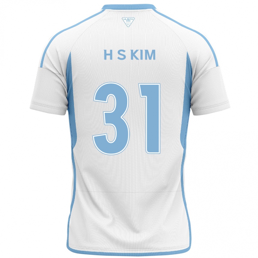 Hombre Fútbol Camiseta Se-Hyoung Kim #31 Blanco Azul 2ª Equipación 2024/25 México