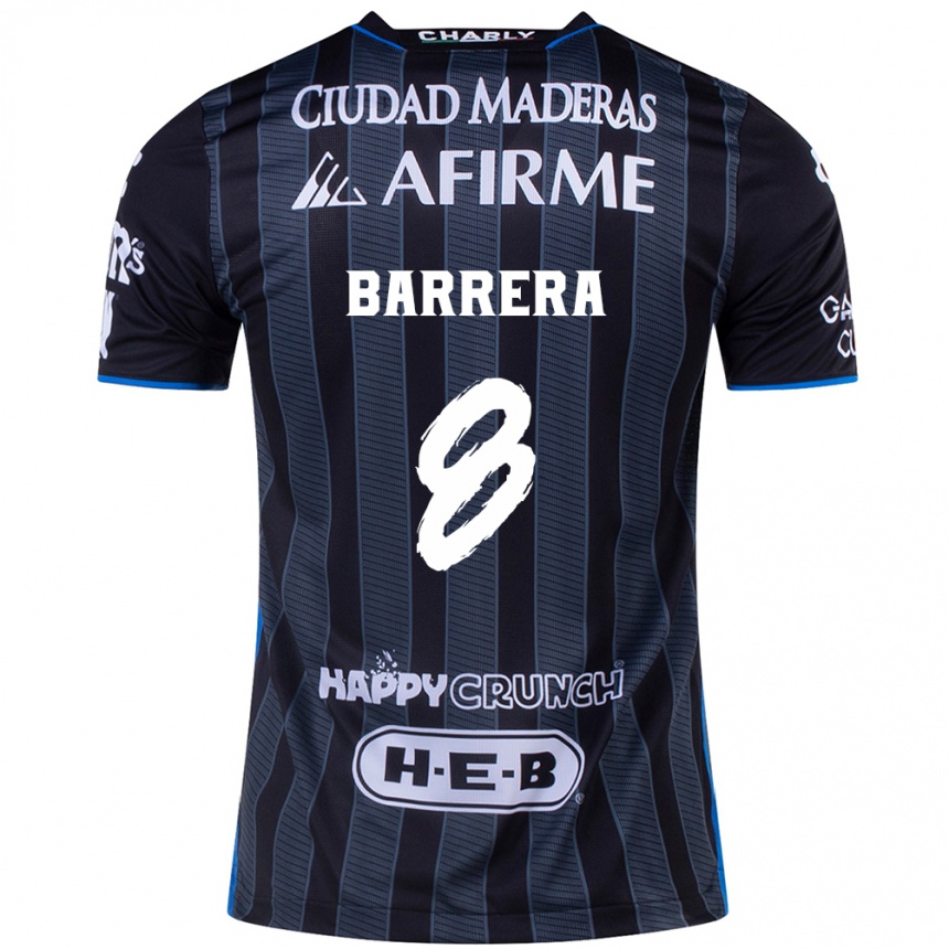 Hombre Fútbol Camiseta Pablo Barrera #8 Blanco Negro 2ª Equipación 2024/25 México