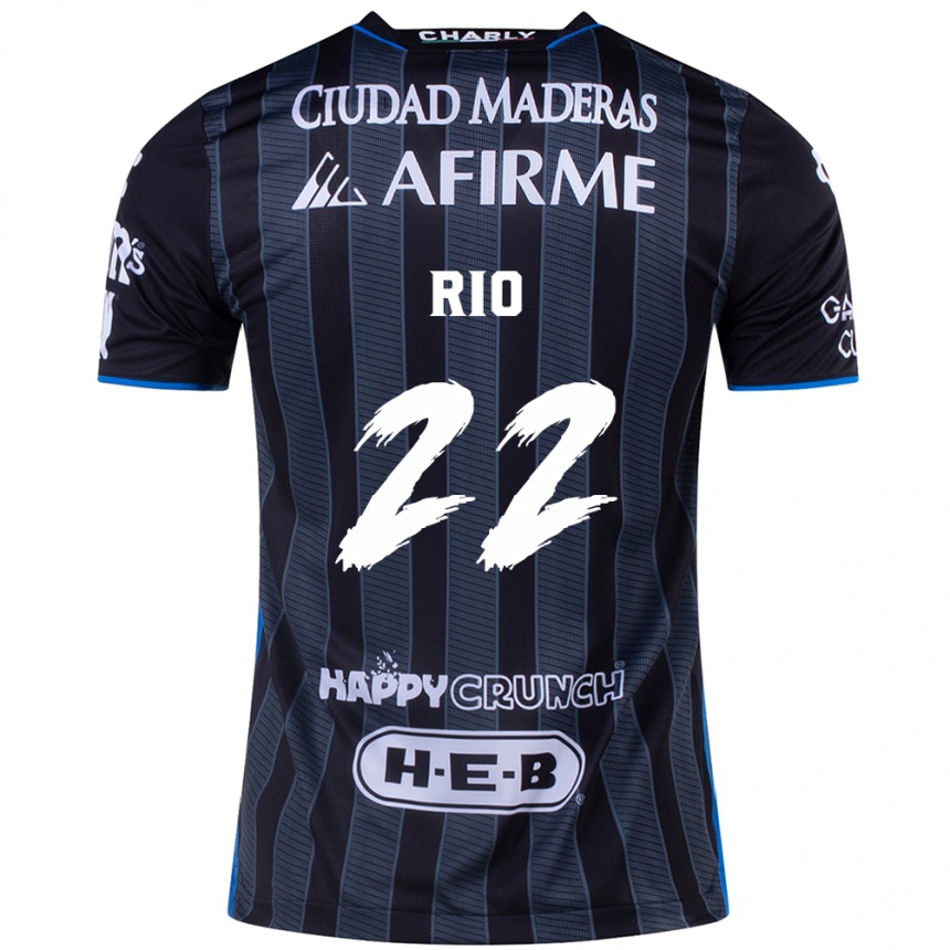 Hombre Fútbol Camiseta Martín Rio #22 Blanco Negro 2ª Equipación 2024/25 México