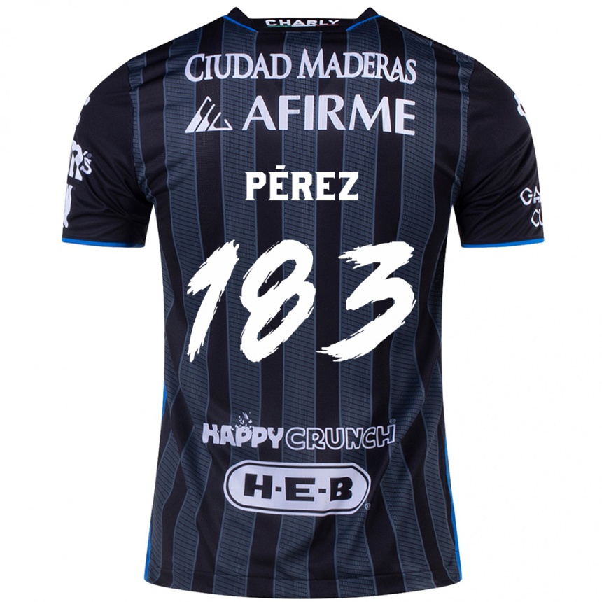 Hombre Fútbol Camiseta Aldahir Pérez #183 Blanco Negro 2ª Equipación 2024/25 México