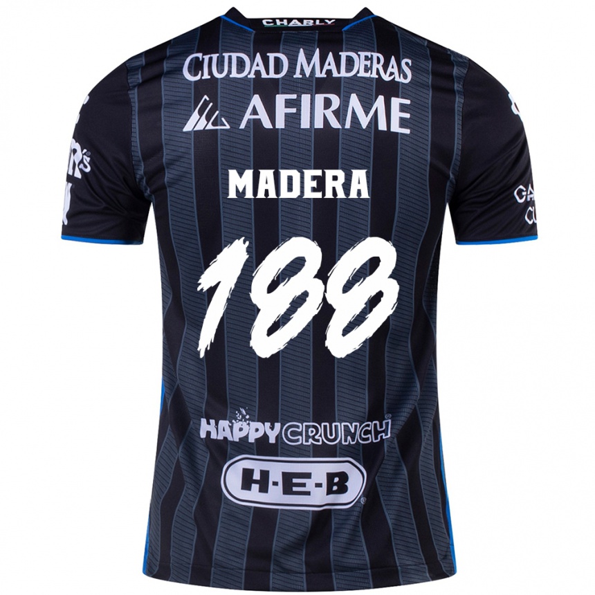 Hombre Fútbol Camiseta Héctor Madera #188 Blanco Negro 2ª Equipación 2024/25 México