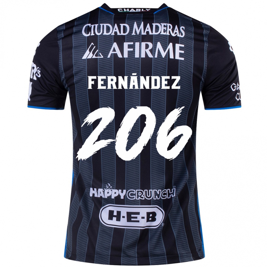 Hombre Fútbol Camiseta Erik Fernández #206 Blanco Negro 2ª Equipación 2024/25 México