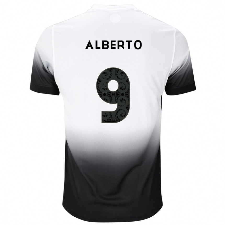 Mujer Fútbol Camiseta Yuri Alberto #9 Blanco Negro 1ª Equipación 2024/25 México