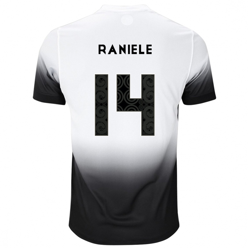 Mujer Fútbol Camiseta Raniele #14 Blanco Negro 1ª Equipación 2024/25 México