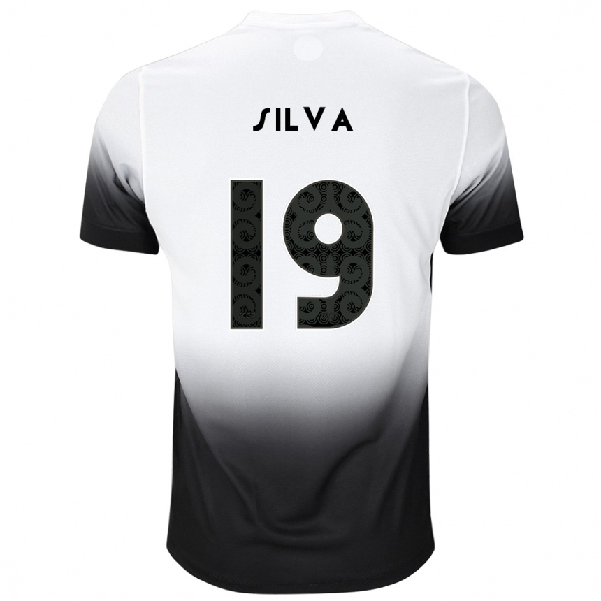 Mujer Fútbol Camiseta Gustavo Silva #19 Blanco Negro 1ª Equipación 2024/25 México