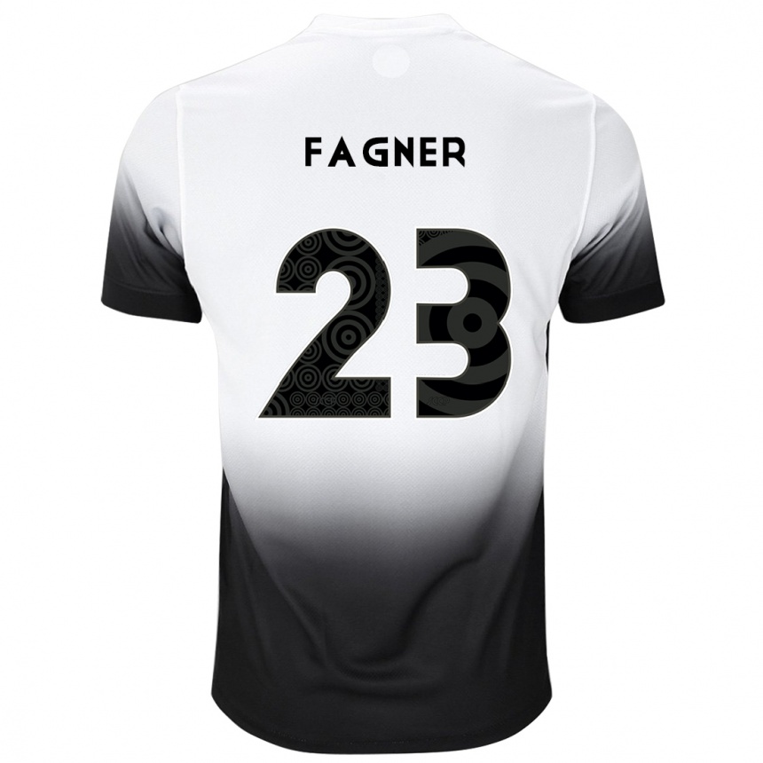 Mujer Fútbol Camiseta Fagner #23 Blanco Negro 1ª Equipación 2024/25 México