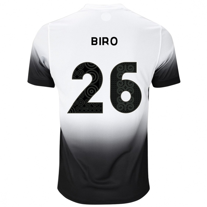 Mujer Fútbol Camiseta Biro #26 Blanco Negro 1ª Equipación 2024/25 México