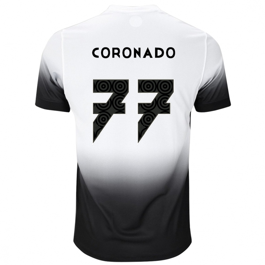 Mujer Fútbol Camiseta Igor Coronado #77 Blanco Negro 1ª Equipación 2024/25 México