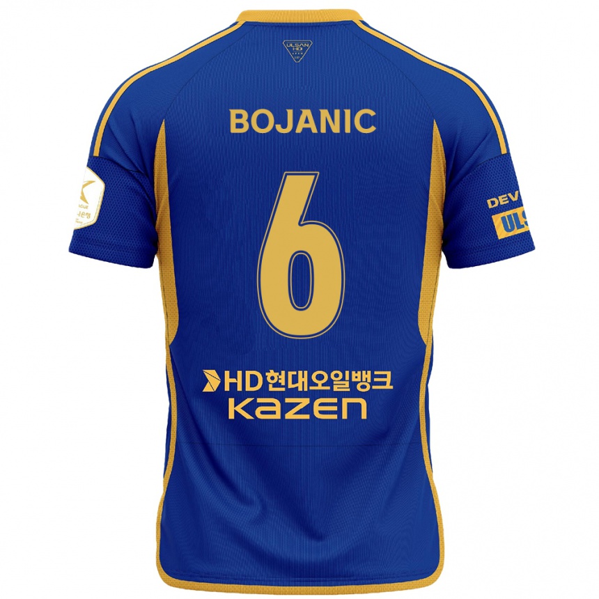 Mujer Fútbol Camiseta Darijan Bojanic #6 Azul Amarillo 1ª Equipación 2024/25 México