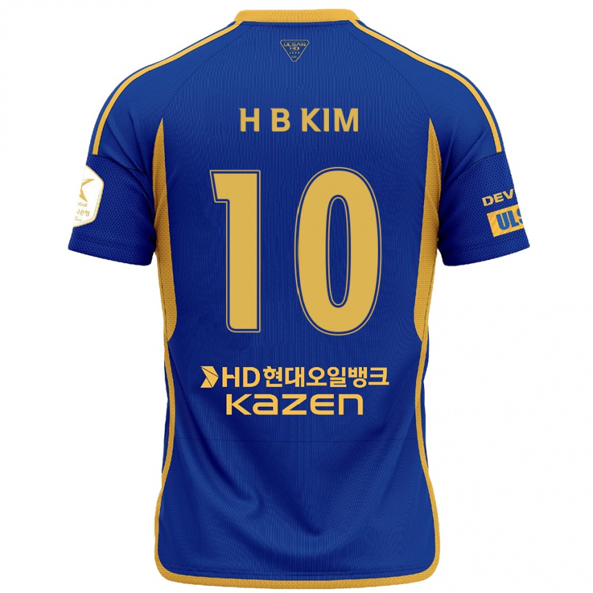 Mujer Fútbol Camiseta Beom-Hwan Kim #10 Azul Amarillo 1ª Equipación 2024/25 México