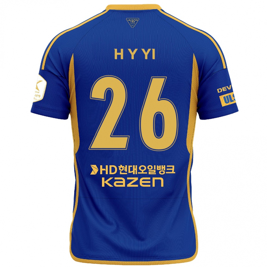 Mujer Fútbol Camiseta Yong-Hyeon Yi #26 Azul Amarillo 1ª Equipación 2024/25 México