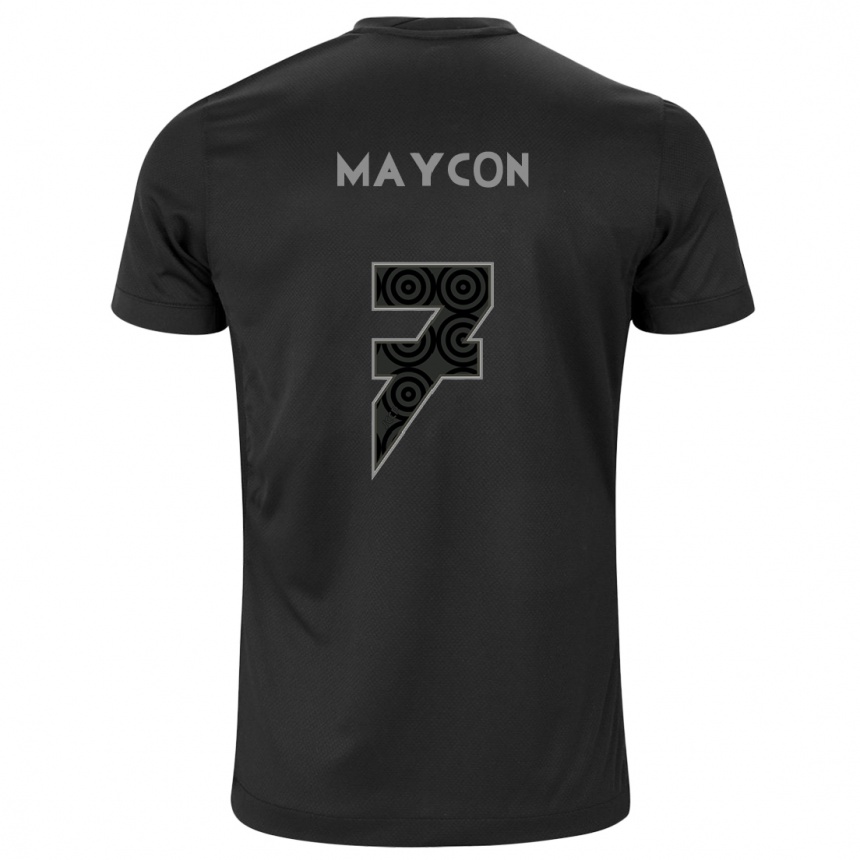 Mujer Fútbol Camiseta Maycon #7 Negro 2ª Equipación 2024/25 México