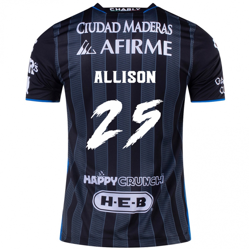 Mujer Fútbol Camiseta Guillermo Allison #25 Blanco Negro 2ª Equipación 2024/25 México