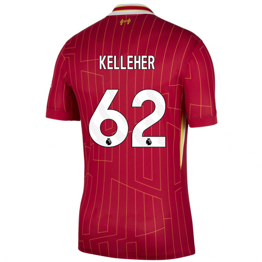 Niño Fútbol Camiseta Caoimhin Kelleher #62 Rojo Amarillo Blanco 1ª Equipación 2024/25 México