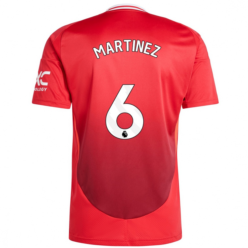 Niño Fútbol Camiseta Lisandro Martínez #6 Rojo Brillante 1ª Equipación 2024/25 México