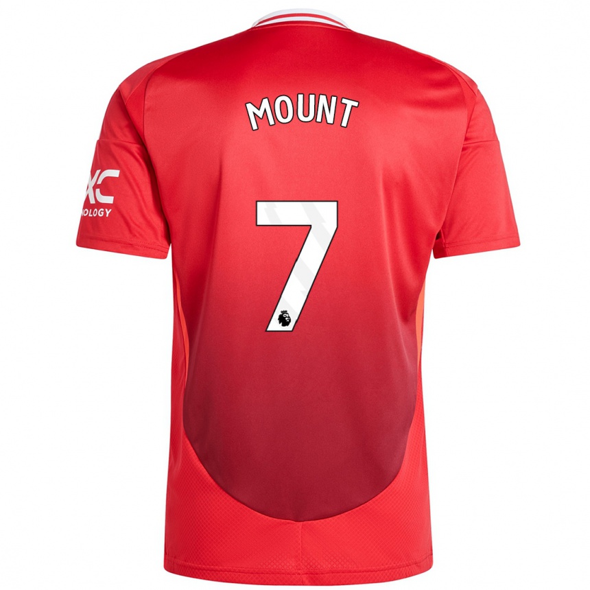 Niño Fútbol Camiseta Mason Mount #7 Rojo Brillante 1ª Equipación 2024/25 México