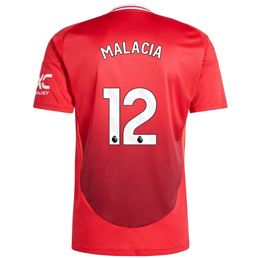 Niño Fútbol Camiseta Tyrell Malacia #12 Rojo Brillante 1ª Equipación 2024/25 México