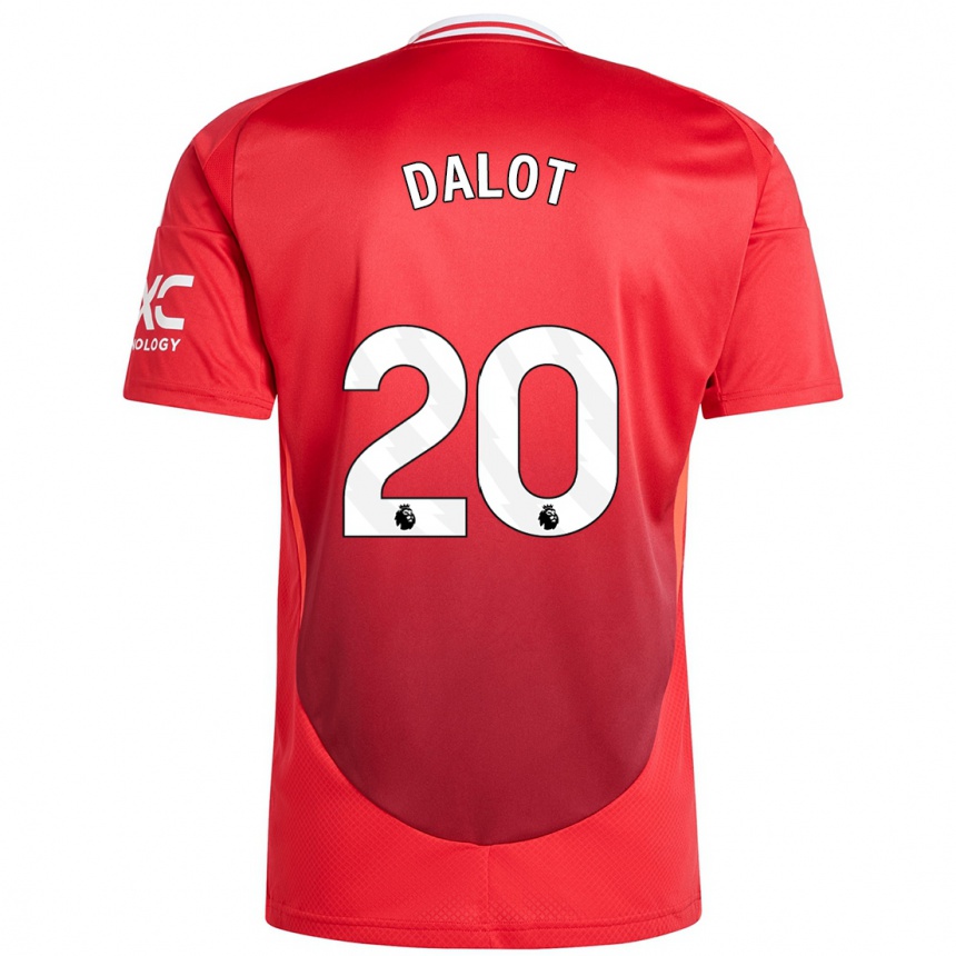 Niño Fútbol Camiseta Diogo Dalot #20 Rojo Brillante 1ª Equipación 2024/25 México