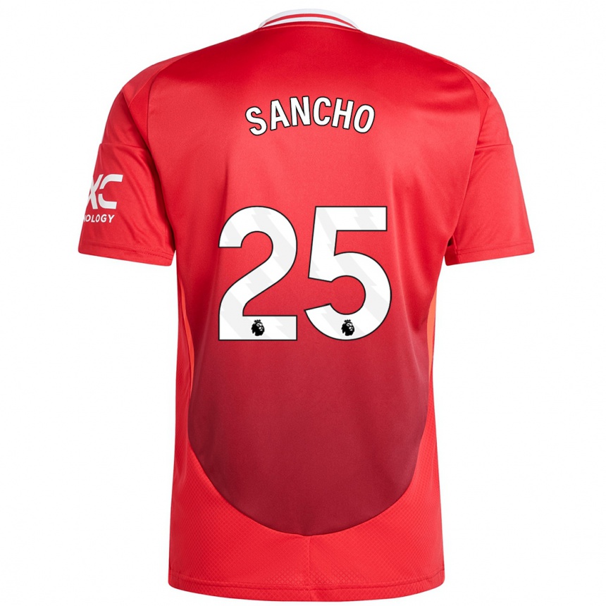 Niño Fútbol Camiseta Jadon Sancho #25 Rojo Brillante 1ª Equipación 2024/25 México