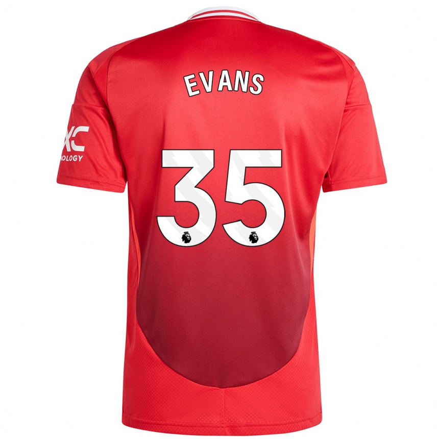 Niño Fútbol Camiseta Jonny Evans #35 Rojo Brillante 1ª Equipación 2024/25 México