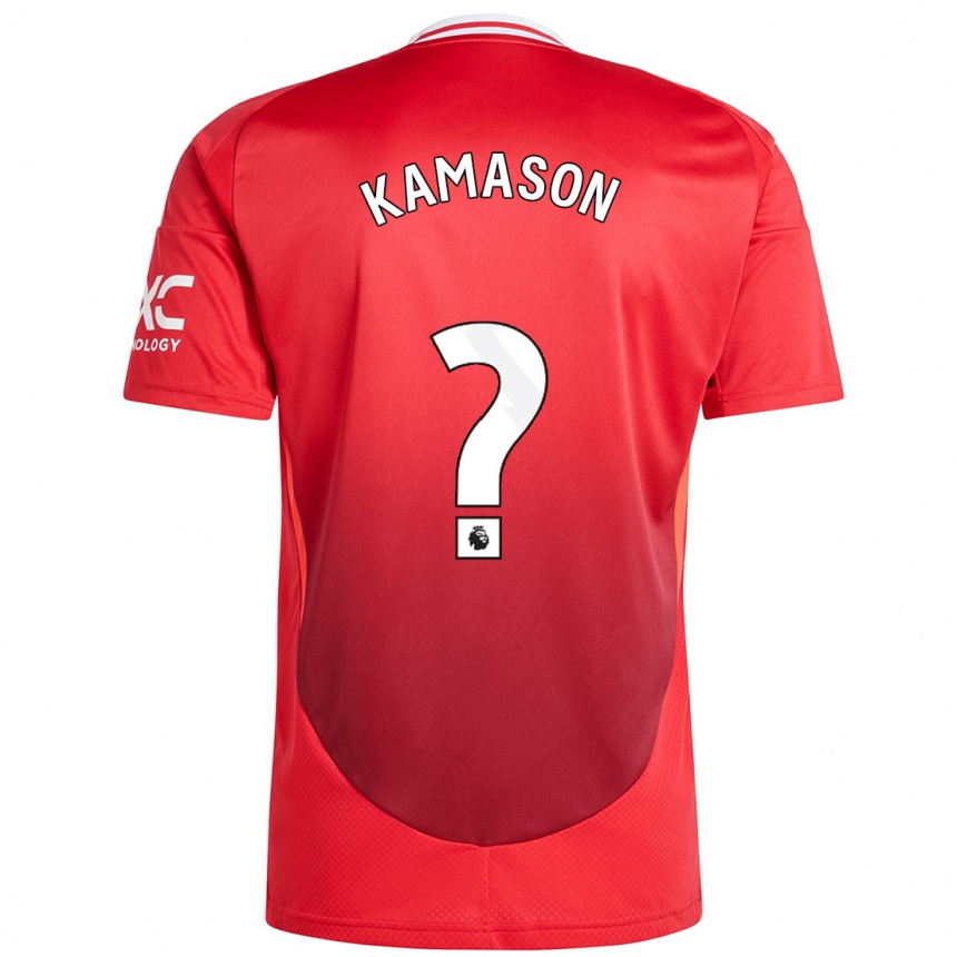 Niño Fútbol Camiseta Jaydan Kamason #0 Rojo Brillante 1ª Equipación 2024/25 México