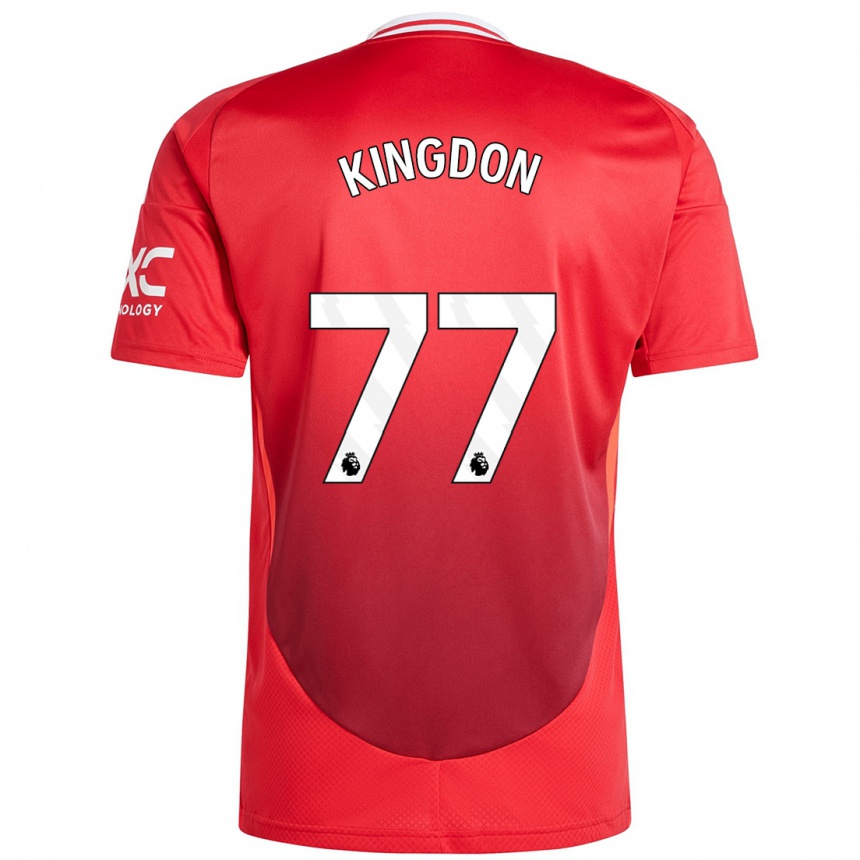 Niño Fútbol Camiseta Jack Kingdon #77 Rojo Brillante 1ª Equipación 2024/25 México