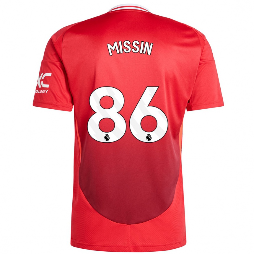 Niño Fútbol Camiseta Ashton Missin #86 Rojo Brillante 1ª Equipación 2024/25 México