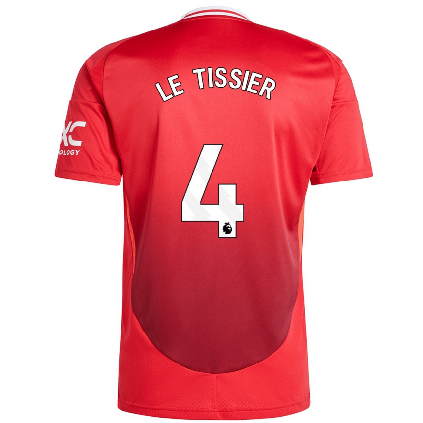 Niño Fútbol Camiseta Maya Le Tissier #4 Rojo Brillante 1ª Equipación 2024/25 México