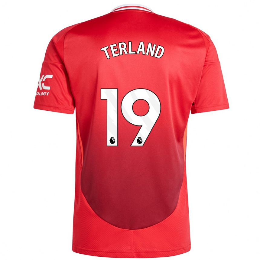 Niño Fútbol Camiseta Elisabeth Terland #19 Rojo Brillante 1ª Equipación 2024/25 México