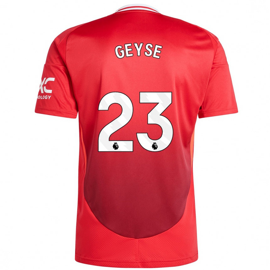 Niño Fútbol Camiseta Geyse #23 Rojo Brillante 1ª Equipación 2024/25 México