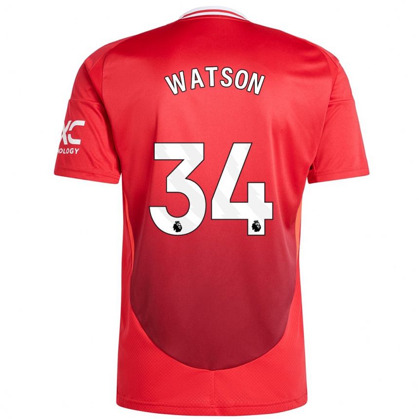 Niño Fútbol Camiseta Emma Watson #34 Rojo Brillante 1ª Equipación 2024/25 México