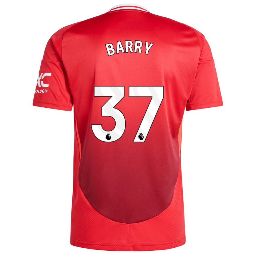 Niño Fútbol Camiseta Keira Barry #37 Rojo Brillante 1ª Equipación 2024/25 México