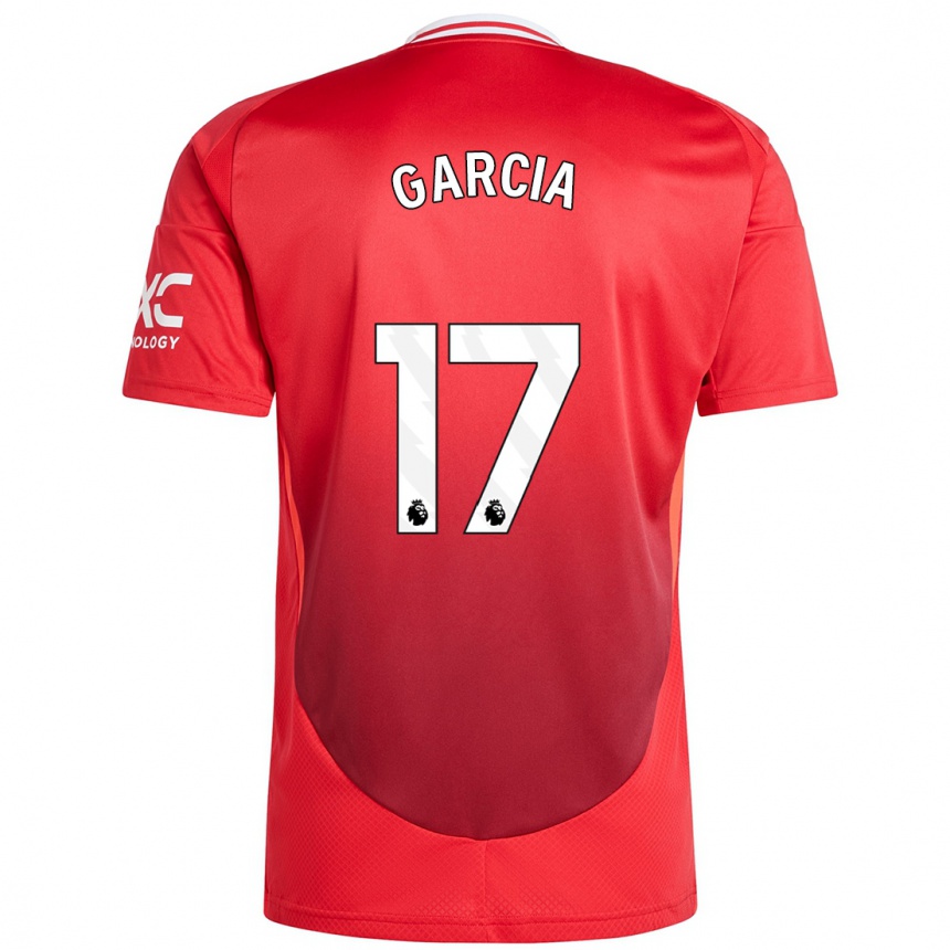 Niño Fútbol Camiseta Lucia Garcia #17 Rojo Brillante 1ª Equipación 2024/25 México