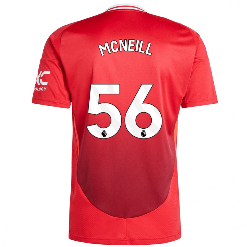 Niño Fútbol Camiseta Charlie Mcneill #56 Rojo Brillante 1ª Equipación 2024/25 México