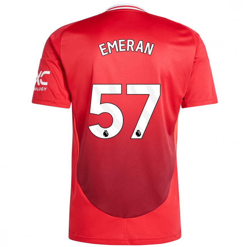 Niño Fútbol Camiseta Noam Emeran #57 Rojo Brillante 1ª Equipación 2024/25 México