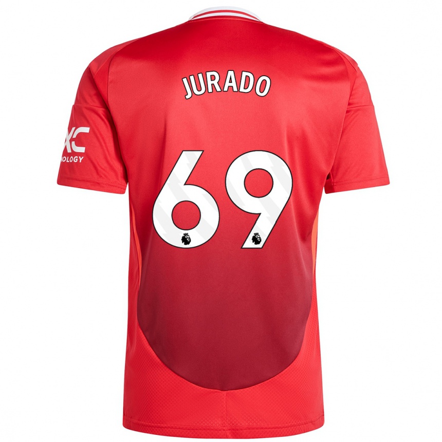 Niño Fútbol Camiseta Marc Jurado #69 Rojo Brillante 1ª Equipación 2024/25 México