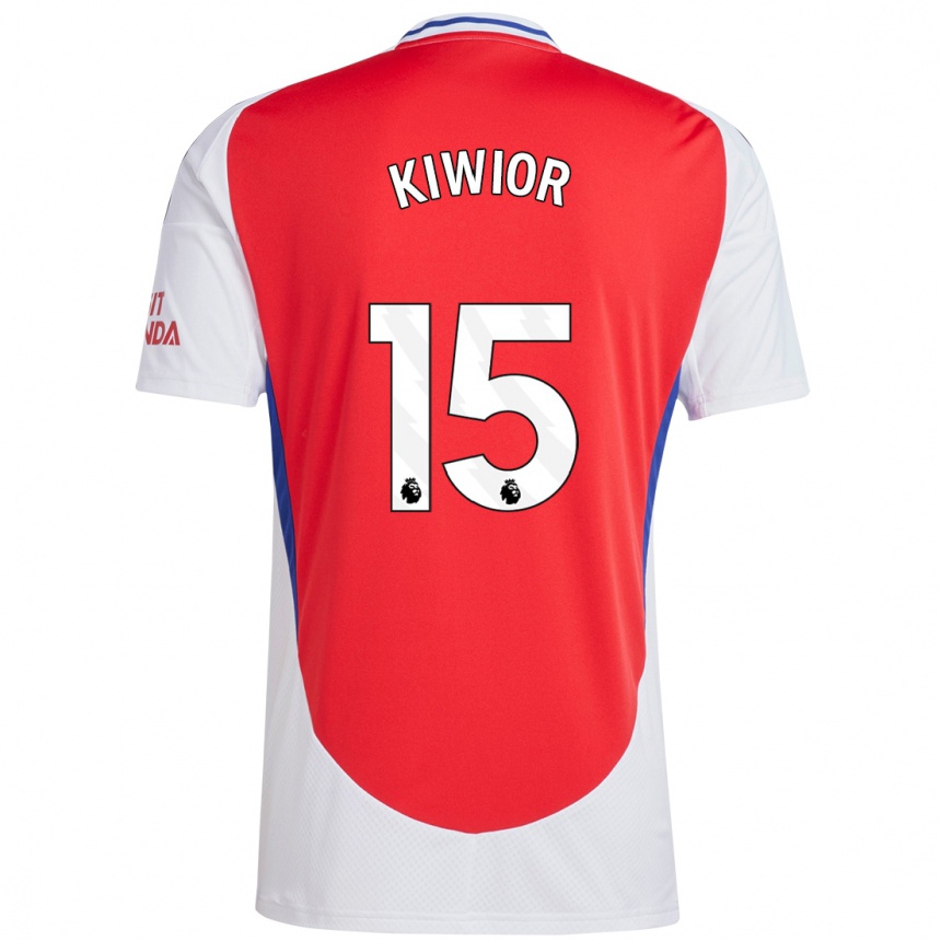 Niño Fútbol Camiseta Jakub Kiwior #15 Rojo Blanco 1ª Equipación 2024/25 México