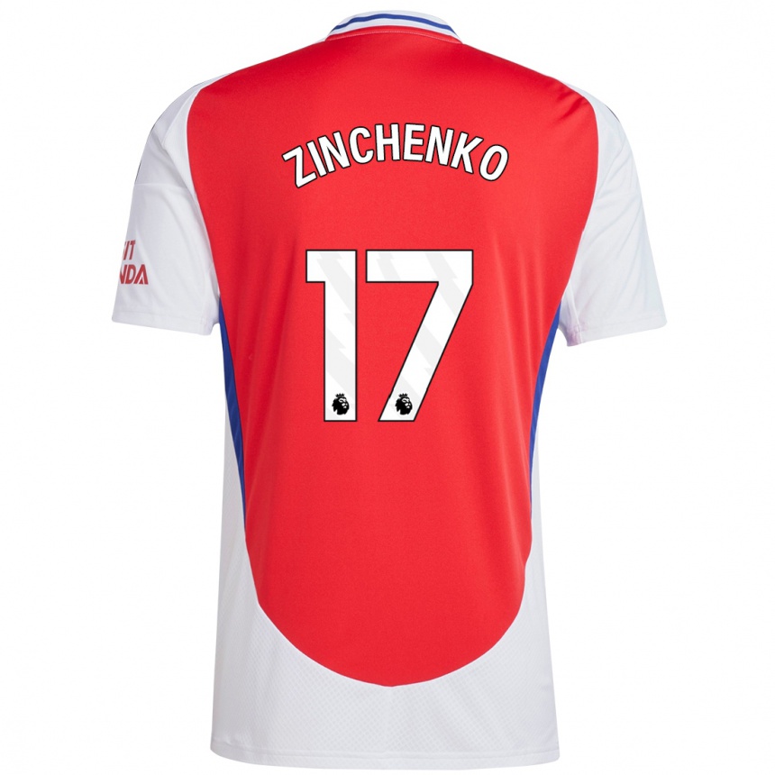 Niño Fútbol Camiseta Oleksandr Zinchenko #17 Rojo Blanco 1ª Equipación 2024/25 México