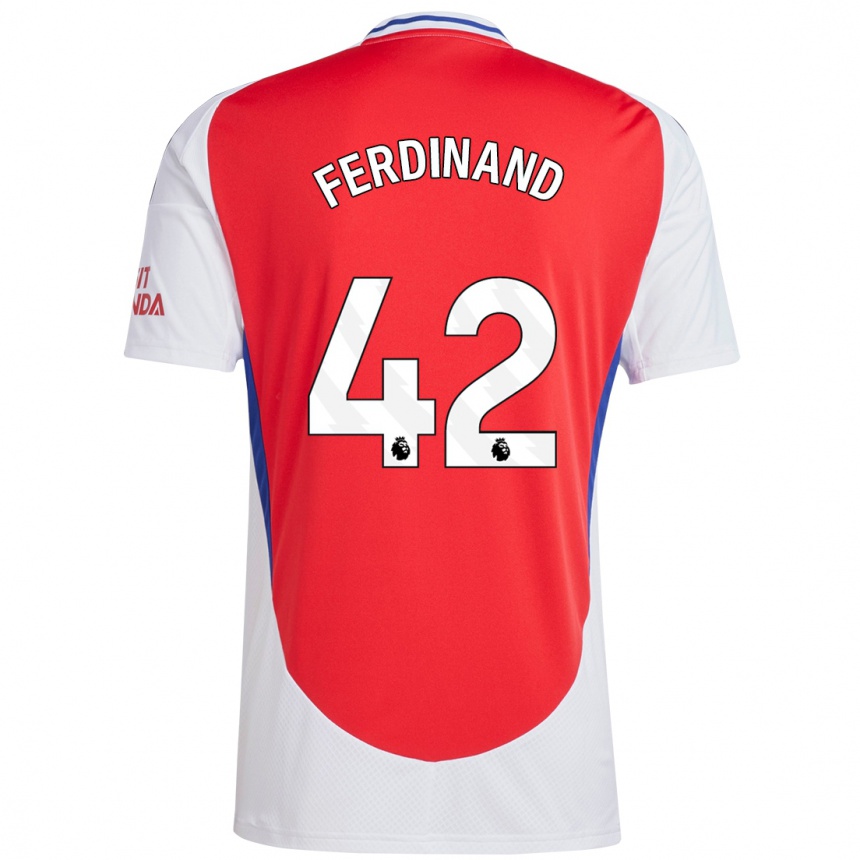 Niño Fútbol Camiseta Seb Ferdinand #42 Rojo Blanco 1ª Equipación 2024/25 México