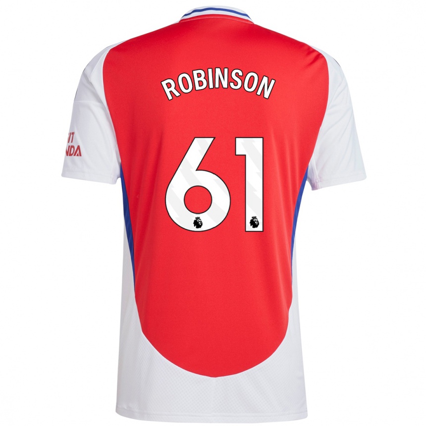 Niño Fútbol Camiseta Josh Robinson #61 Rojo Blanco 1ª Equipación 2024/25 México