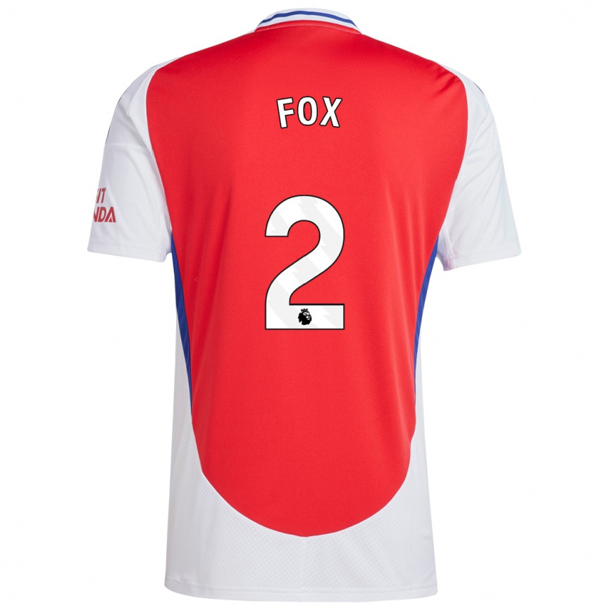 Niño Fútbol Camiseta Emily Fox #2 Rojo Blanco 1ª Equipación 2024/25 México