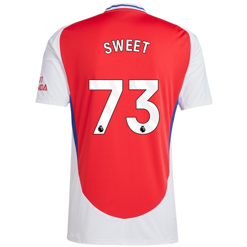 Niño Fútbol Camiseta James Sweet #73 Rojo Blanco 1ª Equipación 2024/25 México