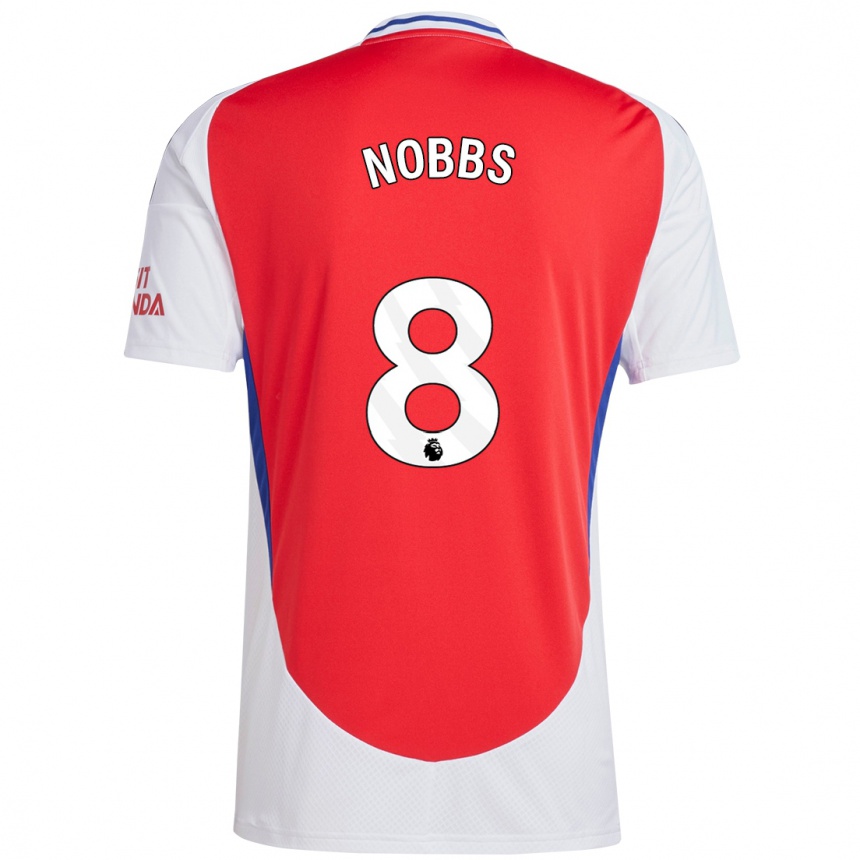 Niño Fútbol Camiseta Nobbs #8 Rojo Blanco 1ª Equipación 2024/25 México