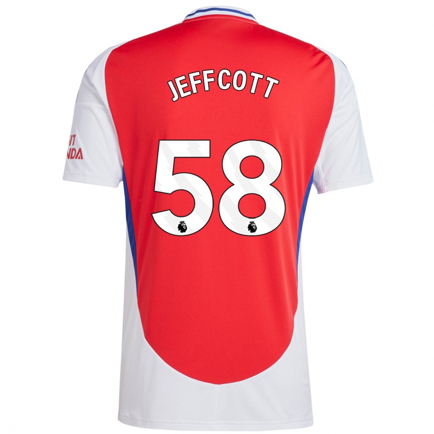 Niño Fútbol Camiseta Henry Jeffcott #58 Rojo Blanco 1ª Equipación 2024/25 México