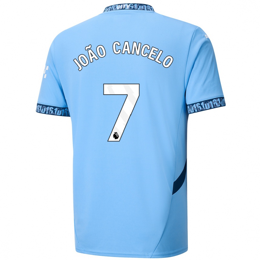 Niño Fútbol Camiseta Joao Cancelo #7 Azul Marino 1ª Equipación 2024/25 México