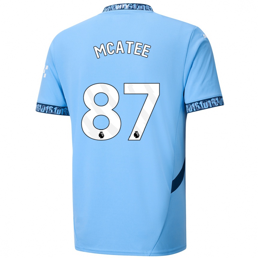 Niño Fútbol Camiseta James Mcatee #87 Azul Marino 1ª Equipación 2024/25 México