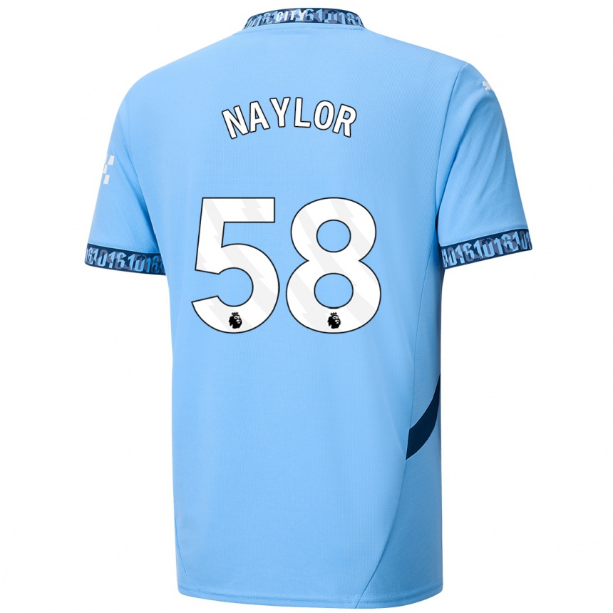 Niño Fútbol Camiseta Seb Naylor #58 Azul Marino 1ª Equipación 2024/25 México