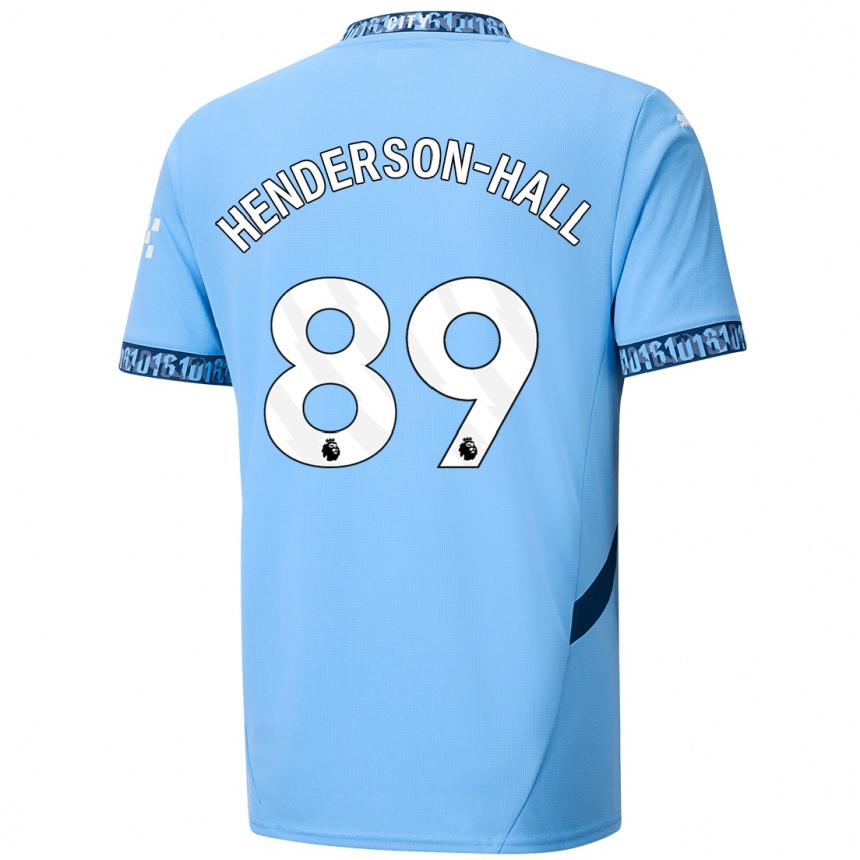 Niño Fútbol Camiseta Matty Henderson-Hall #89 Azul Marino 1ª Equipación 2024/25 México